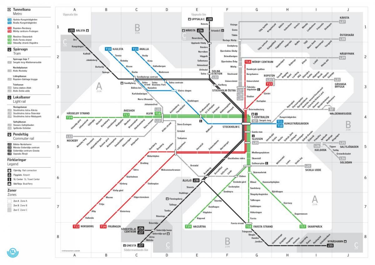نقشه مترو sl