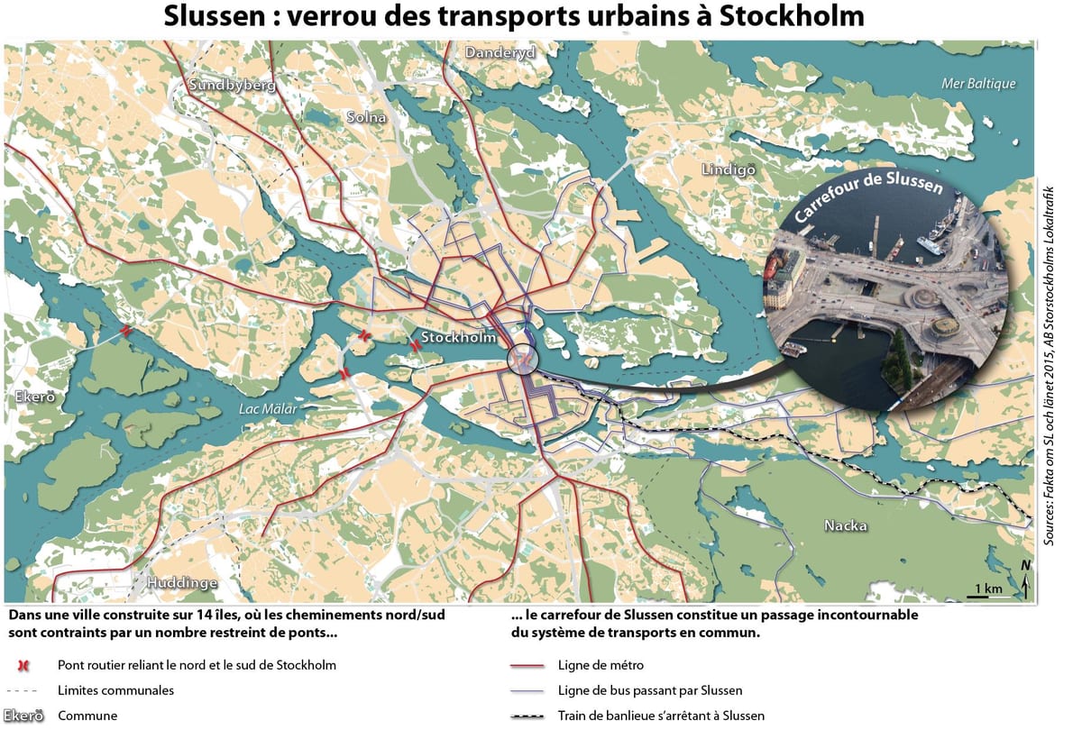 نقشه slussen استکهلم