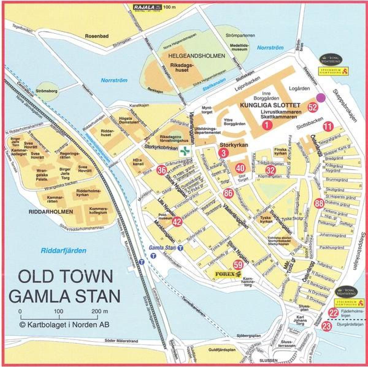 نقشه قدیمی شهر استکهلم سوئد