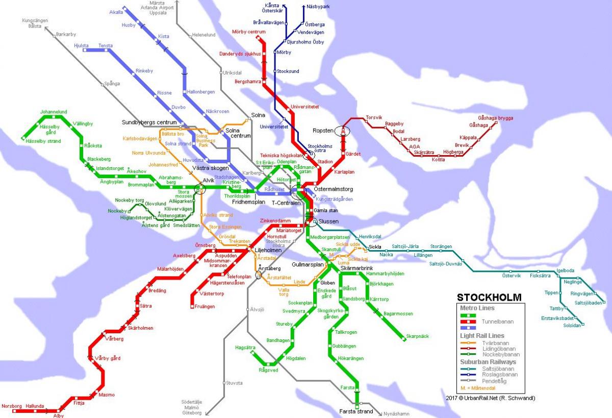 tube map استکهلم