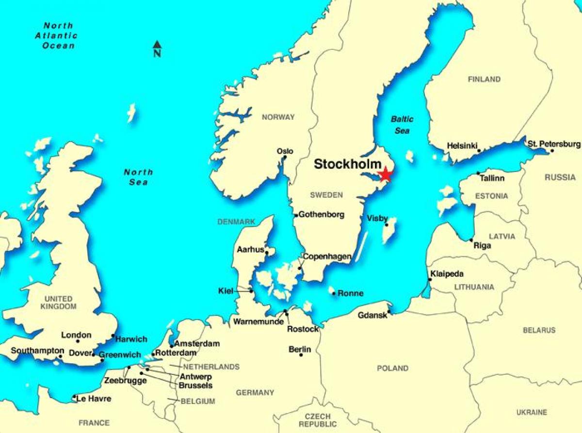 استکهلم نقشه اروپا