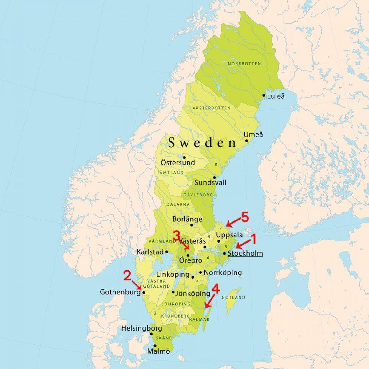 نقشه سواحل استکهلم