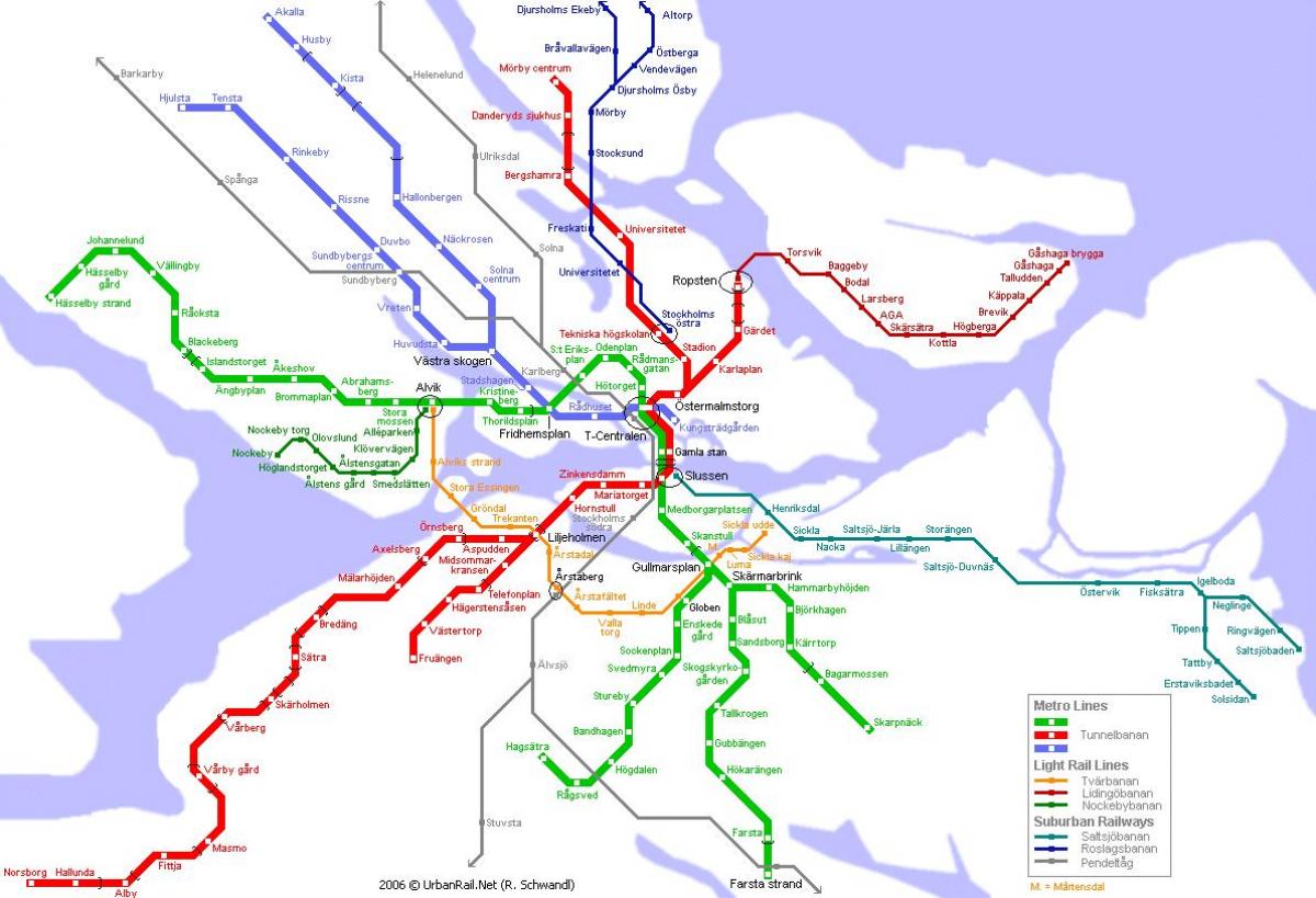 نقشه ایستگاه مترو استکهلم
