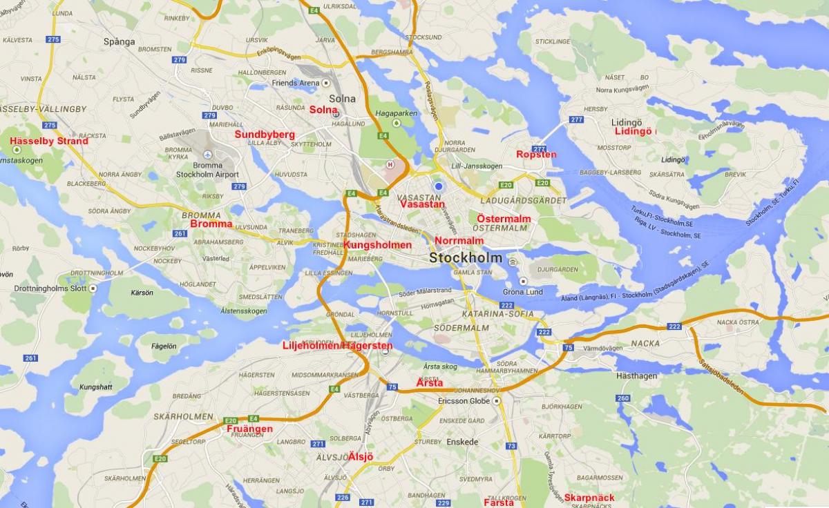 نقشه محله استکهلم