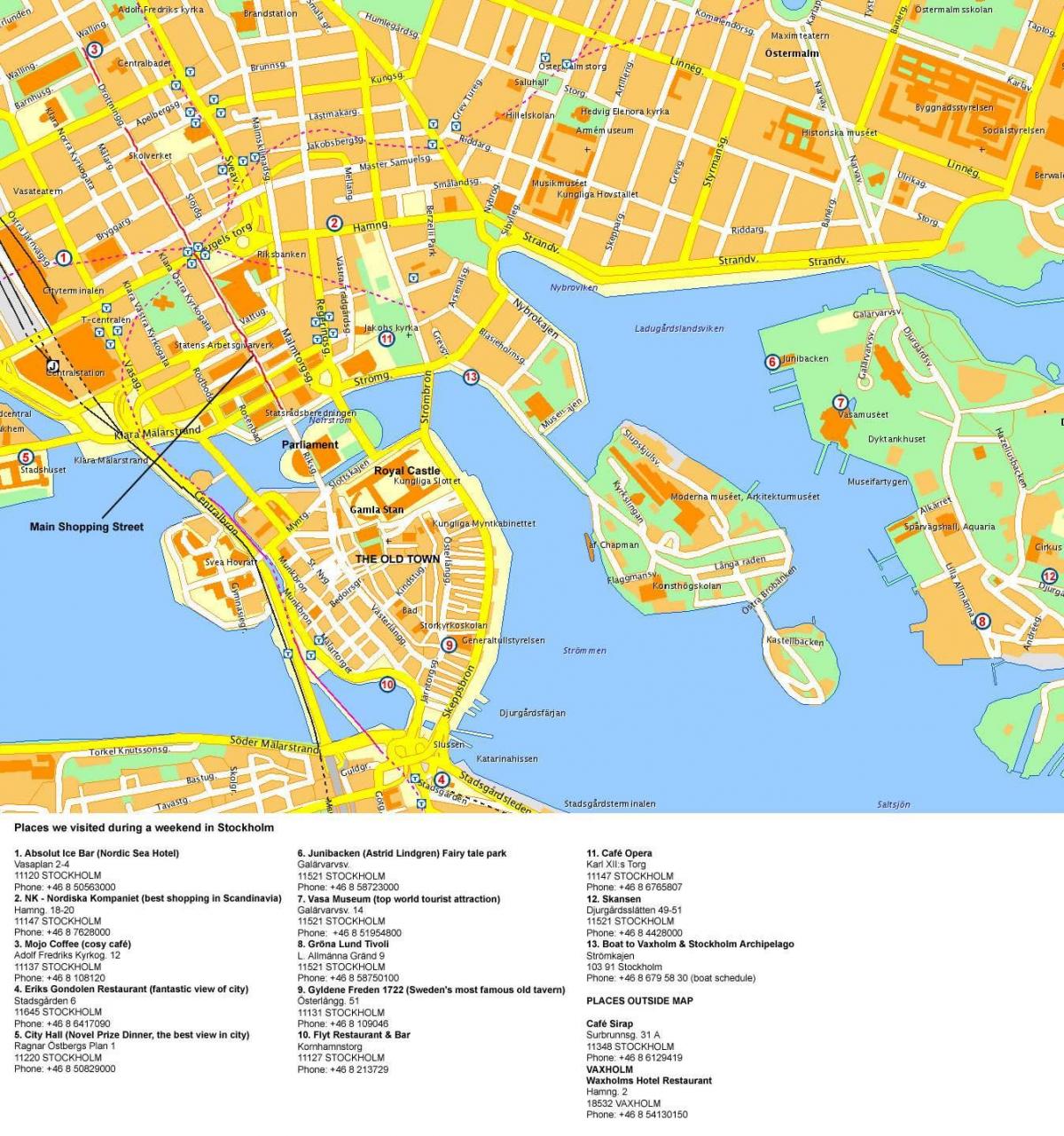 استکهلم مرکز نقشه
