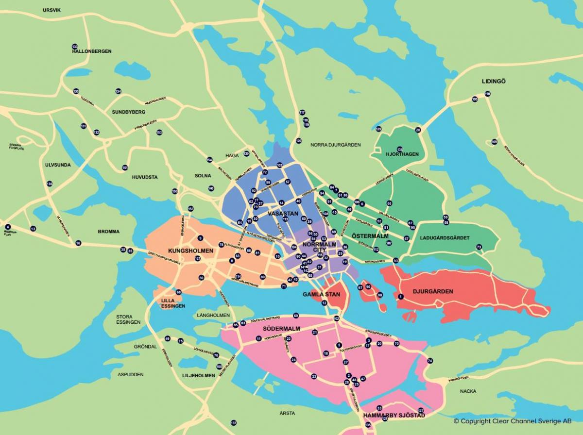 نقشه شهر دوچرخه نقشه استکهلم