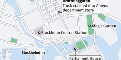 نقشه drottninggatan استکهلم