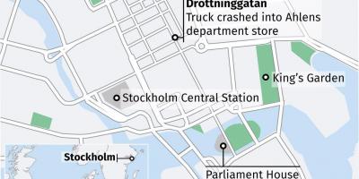 نقشه drottninggatan استکهلم