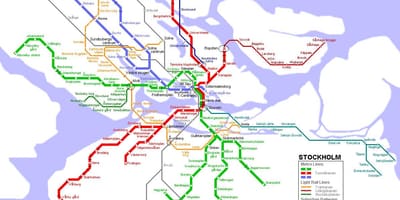 سوئد tunnelbana نقشه