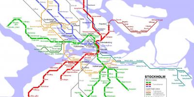 سوئد tunnelbana نقشه