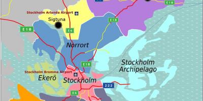نقشه استان استکهلم