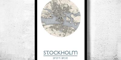 نقشه استکهلم, نقشه, پوستر